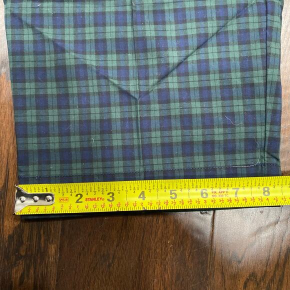 NWT Vintage Tommy Hilfiger Mens Green Blue Black Watch Plaid Pleated Pants 32x32 - Picture 7 of 7